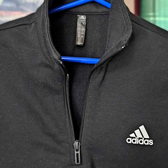 Adidas Cropped Quarter Zip Sweatshirt Made in Jordan - Picture 3 of 4